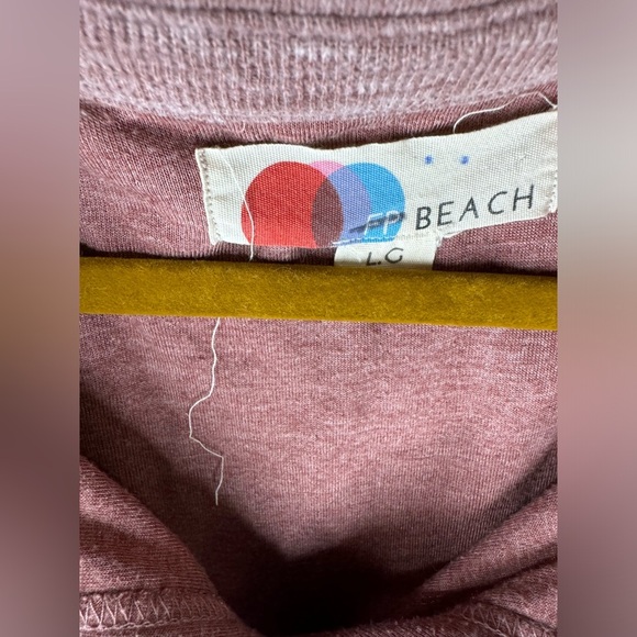 Free People Beach Heathered Red Burgundy Button Up Shirt - Picture 4 of 6